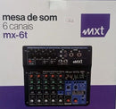 MESA DE SOM DE 6 CANAIS - MODELO: MX-6T