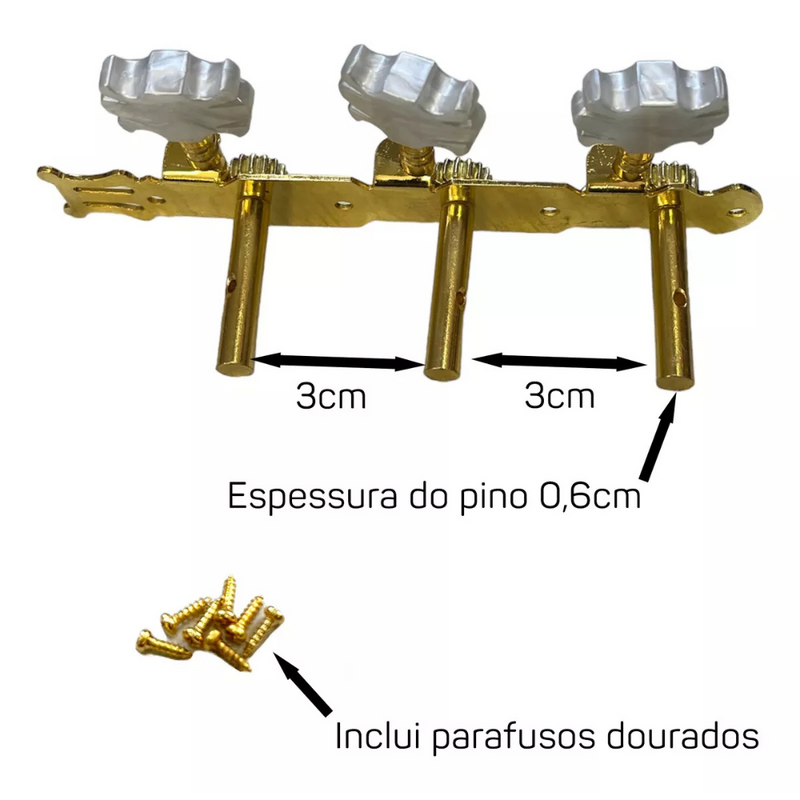 TARRAXA PARA VIOLAO NYLON PINO FINO - DOURADA