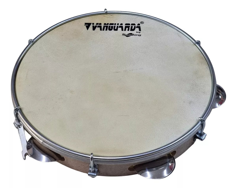 PANDEIRO ABS BRANCO 10" PELE COURO