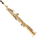 Sax Soprano Reto Sib 2 Tudel Dourado c/ Estojo e Acessórios Zellmer