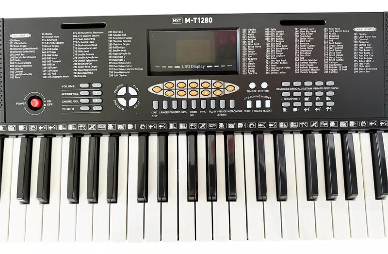 TECLADO MUSICAL MXT PRETO T1280BK