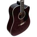 VIOLAO GIANNINI FOLK CUTAWAY ELETROACUSTICO COR TRANS DARK WINE GF-1D CEQ TDW