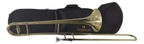 Trombone De Vara Bb Laqueado Calibre Fino - Magnum Msl100l