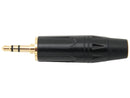 PLUG CONECTOR P2 PROSERIES PRETO/DOURADO PROFISSIONAL